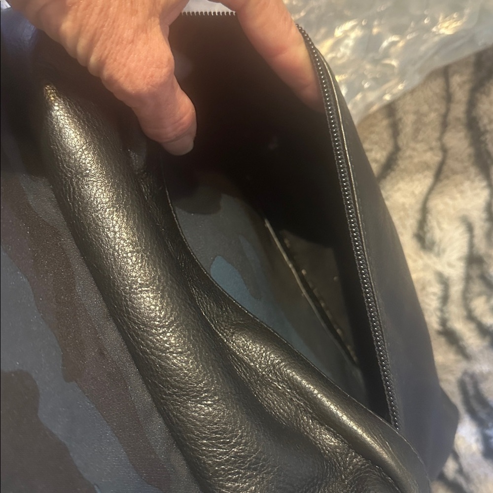 ECU Coach Charles Blue Camouflage Leather Backpack - Picture 9 of 16